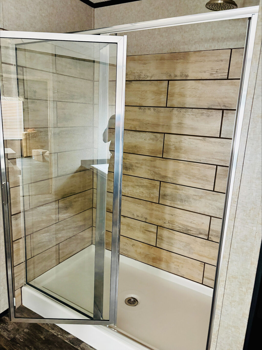 Rustic tile showers